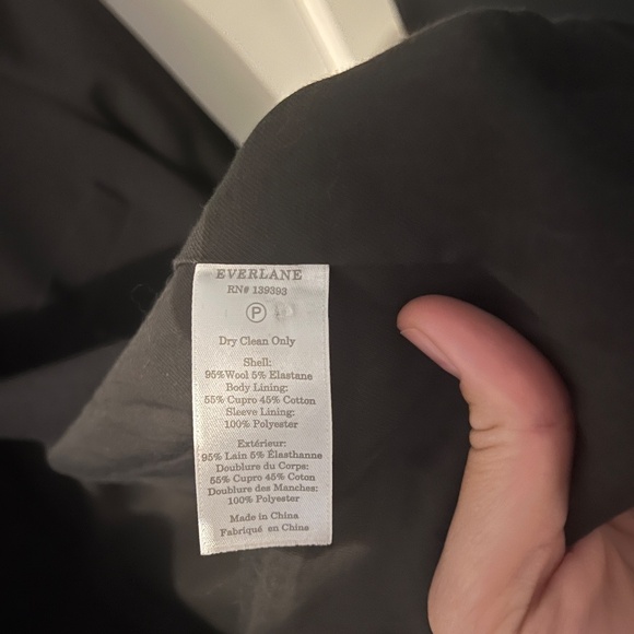 Everlane Oversized Wool Blazer, Black Size 4 - Picture 5 of 5